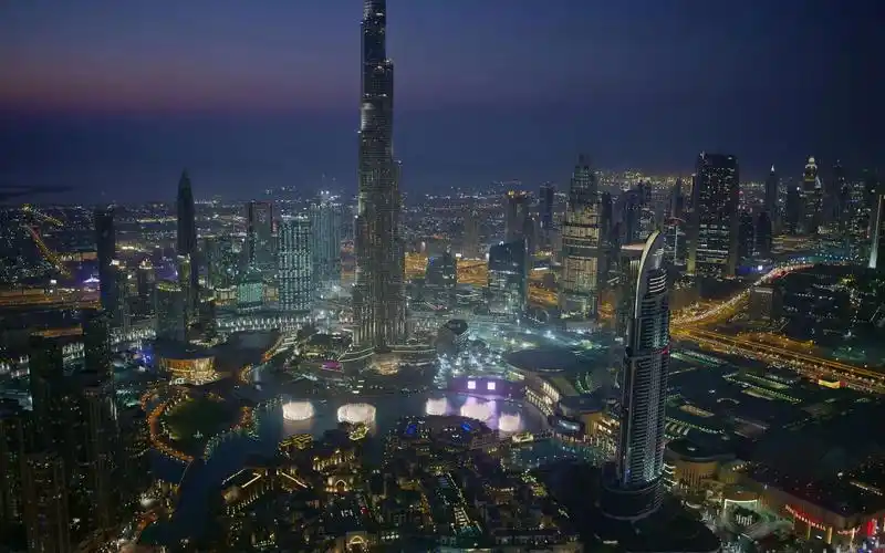 迪拜[4k60fps]burj khalifa night_航拍——appletv