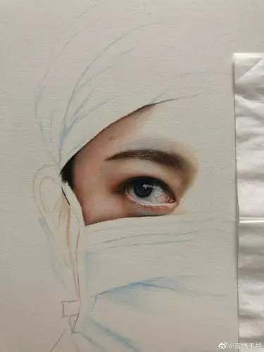 彩铅步骤 | 白衣战士