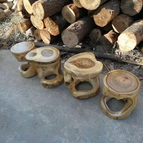 天然香樟木墩子根雕凳子原木木桩木墩喝茶凳实木花架底座茶几配凳