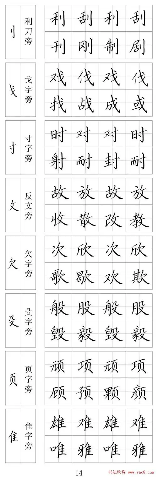 王云厚硬笔书法字帖钢笔楷书教材4