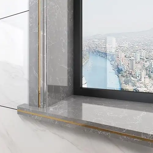 窗台板加工定制人造石加厚飘窗板过道大理石窗套垭口边框面板线条