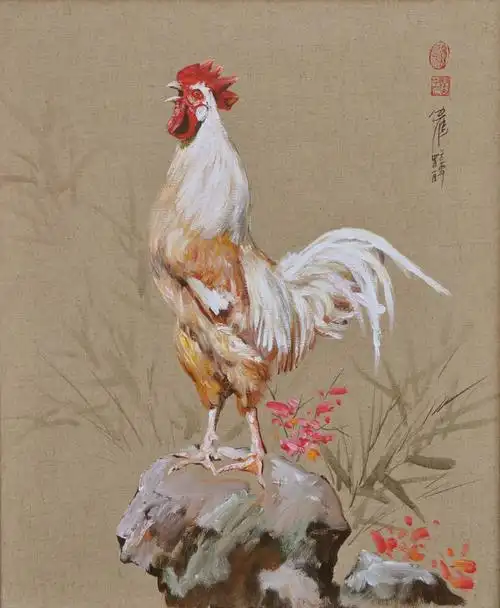 金鸡报晓 50cmx60cm 2014年
