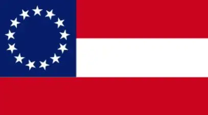 南北战争时期,南方的美利坚邦联国于1861年设计了第一面邦联国国旗,又