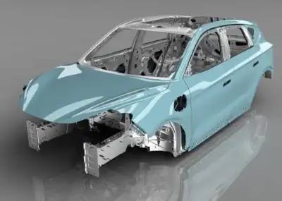 极狐αt 车身 外饰 铝合金车架 汽车骨架 底盘 大梁 钣金 汽车底盘