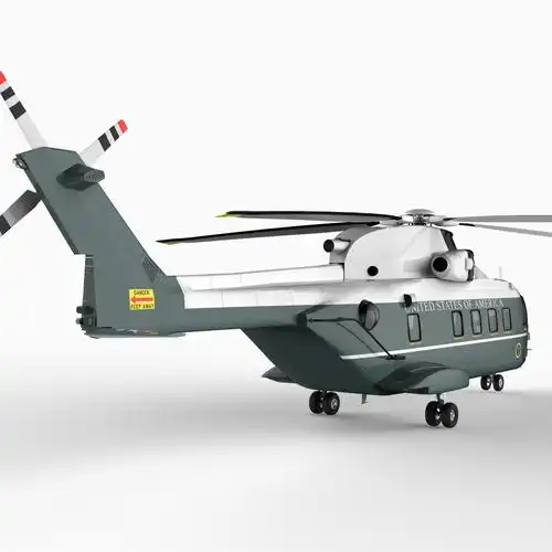 marine one / us101直升机3d模型