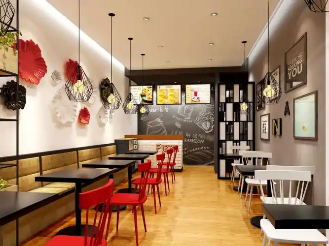 步入餐厅,则是一派精致模样:黑白配色用不会过时,穿插其中奠定店内主