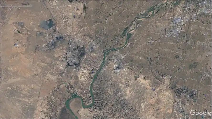 卫星地图看发展-宁夏回族自治区,塞上江南银川,黄河改变了这里