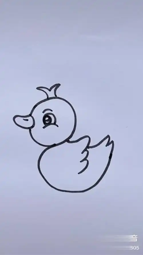 数字2画小鸭子.