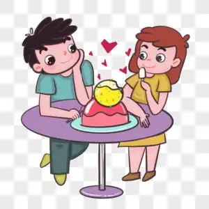 海盐冰激凌吃冰激凌的情侣素材