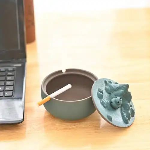 创意烟灰缸手工山水景观装饰家用民宿艺术烟缸时尚烟灰缸