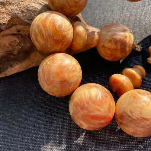 菩香阁 东北琥珀木北沉香松明子 满油全透火焰纹 正原生态松香浓郁