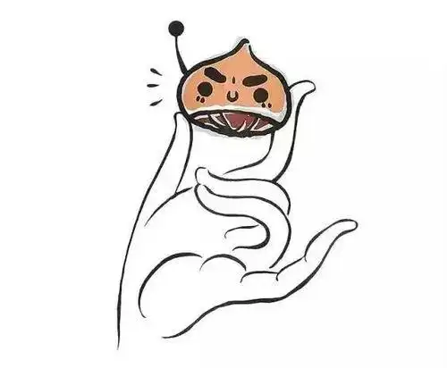 栗子简笔画 从树上掉下来的栗子简笔画