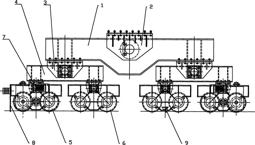 一种带清轨板的起重机大车行走机构