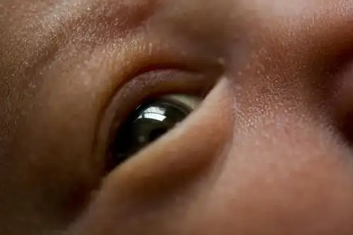 西方人,婴儿,儿童,眼睛,眉毛,睫毛,一个人,横图,室内,特写,白天,正面