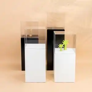 定制简约玻璃亚克力展示台烤漆古董雕塑艺术品柜珠宝防尘罩多功能