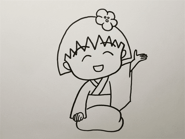 怎么 strong>画樱桃小丸子简笔画 /strong>带步骤简单又好看涂