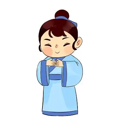 古人礼仪作揖卡通人物礼仪培训敬礼礼貌png素材