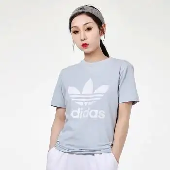 adidas阿迪达斯三叶草女装t恤夏季新品运动服跑步训练宽松透气休闲