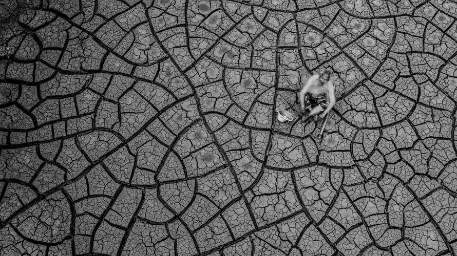 干裂的塬壑黄土