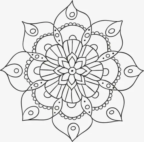 周日上午中级线描班课题《点线面来设计地毯》