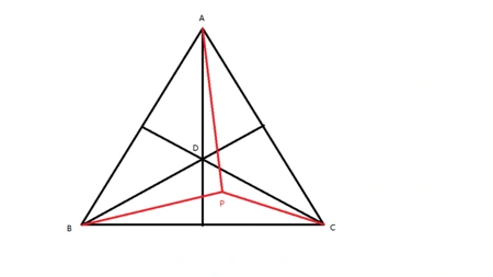 正三角形内任意一点与三个顶点的连线之和是否是定值