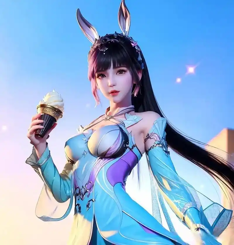 ai吃着冰淇淋的小舞