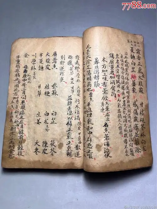 珍稀清代手写本医书老药方