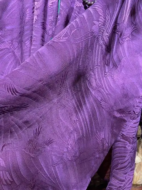 香云纱透孔花罗78仙鹤腾飞