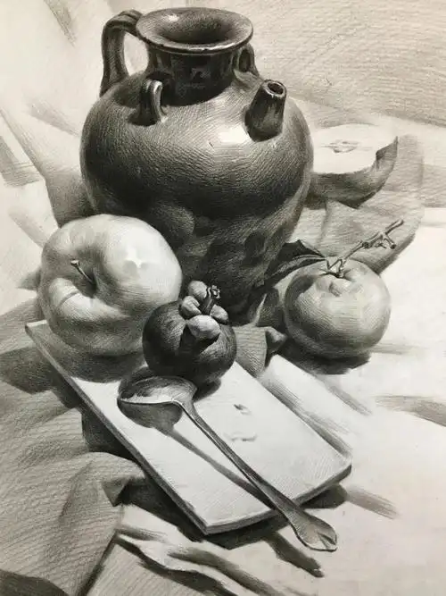 东华大学设计素描基础静物练习