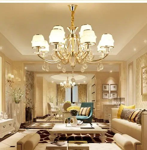 欧式吊灯客厅吊灯简欧餐厅吊灯奢华大气水晶灯卧室灯温馨灯饰灯具