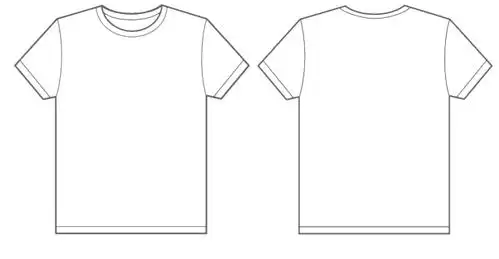 反面正面白t恤模板tip:ps制作的时候图像分辨率记得设高哦~3,电子稿