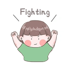 点击在线编辑可商用手绘加油手势小女孩可爱虎小白虎年大吉打鼓虎年