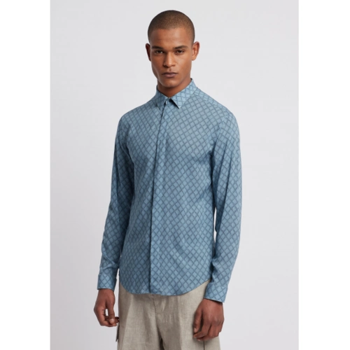 安普里奥·阿玛尼/emporio armani 印花粘胶纤维衬衫 38835417di