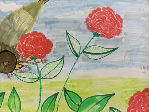 花儿朵朵(儿童画)