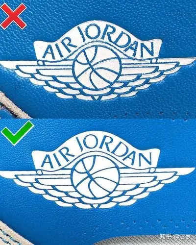 aj1 ow 北卡蓝乔丹飞翼标志