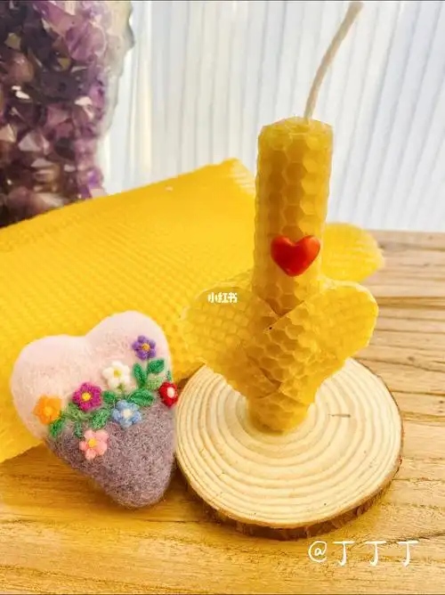 心形蜂蜡片蜡烛
