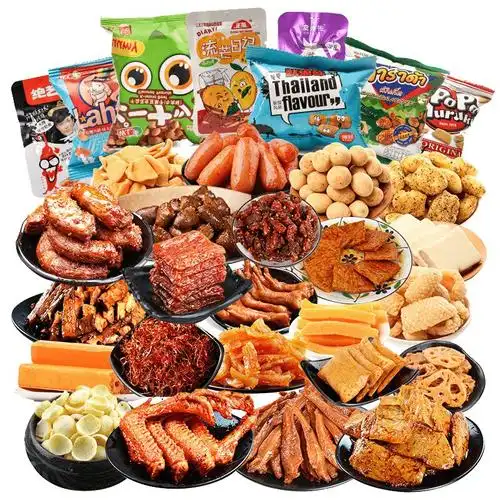 零食大礼包1500g一整箱送女友女生儿童礼盒辣味豆干网红美食品超市