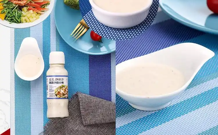 沙拉口味沙拉汁200ml拌蔬菜沙拉寿司烤肉蘸料调味料凯撒沙拉汁3瓶装