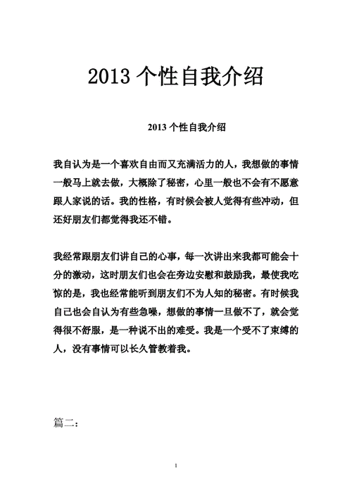 2013个性自我介绍.doc