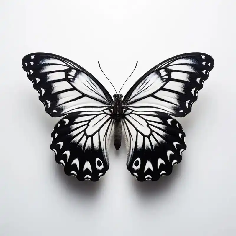 黑白蝴蝶03.苍白的美 黑夜白天 再无其他 #画画 #插画  - 抖音