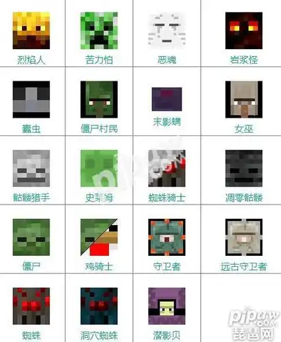 我的世界怪物列表 怪物图鉴整理大全-琵琶网