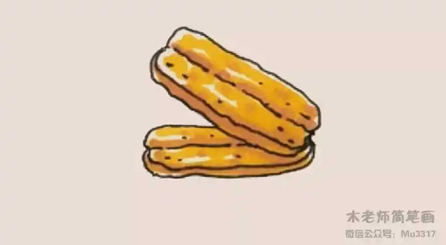 颜团子简笔画炸油条简笔画美味的油条简笔画图片油条简笔画步骤画法
