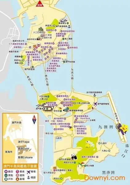 澳门酒店分布图最新版