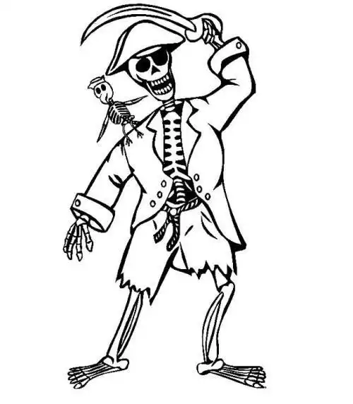 骷髅海盗简笔画