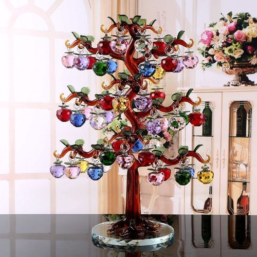 创意摆件家居装饰品现代简约客厅酒柜电视柜艺术小工艺品玻璃苹果