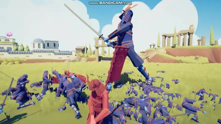 全面战争模拟器6名武士大师强化版武术大师1名vs300武士巨人武士