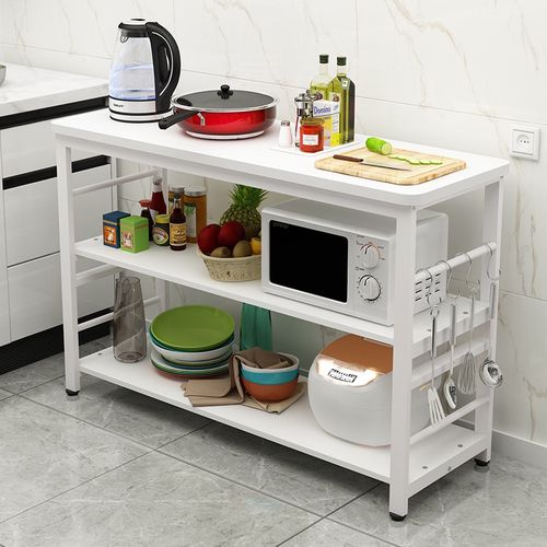 厨房切菜置物架家用落地微波炉收纳储物架子多层厨房置物架