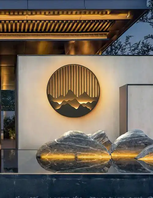 庭院灯光推荐:山水诗意壁灯,氛围感拉满!