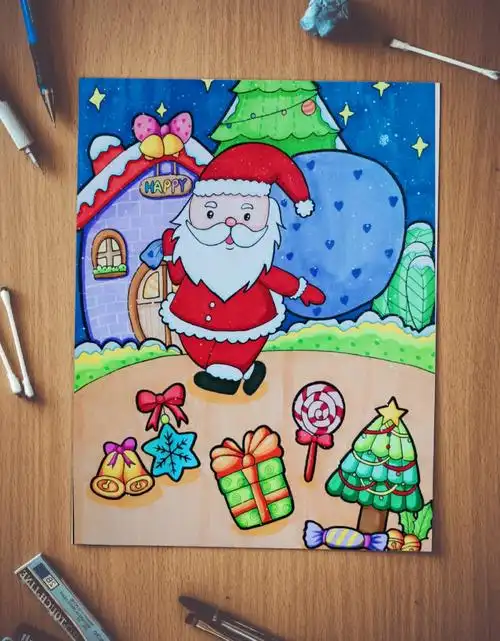 儿童画圣诞主题