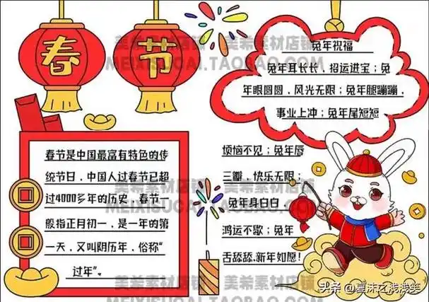 关于节日的手抄报,节日手抄报(2023春节手抄报108张)